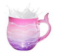 Tazas de café de vidrio | Vasos de olas de mar, tazas de café con ondas de mar, taza de té, para té frío caliente, agua, decoración del hogar, oficina, dormitorio, restaurante, bar, cumpleaños