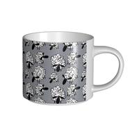 Tazas de café, desayuno, avena, leche, taza de té, taza de cerámica grande, oveja divertida,Blanco,Talla única