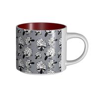Tazas de café, desayuno, avena, leche, taza de té, taza de cerámica grande, oveja divertida,Rojo,Talla única