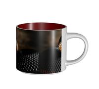 Tazas de café, desayuno, avena, leche, té, cerámica, grande, estampado de serpiente mamba negra,Rojo,Talla única