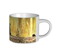 Tazas de café, desayuno, avena, leche, té, cerámica, grande, Schnauzer miniatura, mascotas, perros negros,Blanco,Talla única