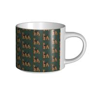 Tazas de café, desayuno, avena, leche, té, cerámica, grande, Welsh Terrier,Blanco,Talla única
