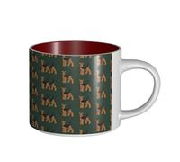 Tazas de café, desayuno, avena, leche, té, cerámica, grande, Welsh Terrier,Rojo,Talla única