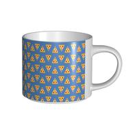 Tazas de café, desayuno, leche de avena, taza de té, taza de cerámica, grande, divertida, pizza,Blanco,Talla única
