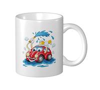 Tazas De Café Dibujos Animados De Lavado De Coches Con Tubería De Agua Y Esponja Tazza Di Latte Moderna Mujeres Tazas De Vajilla, Para Hogar, Oficina, Bebidas Calientes, 330ml