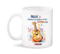 Tazas De Café Divertido Taza De Desayuno La Música De Guitarra Divertida Controla La Gravedad De Mis Emociones. Personalizada Tazas Para Cocina Día De La Madre Leche 330Ml
