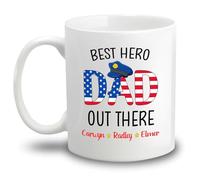 Tazas De Café El Mejor Papá Héroe Que Existe Taza De Cerámica,Novedad,Divertido,Tazas De Té Para Cumpleaños Desayuno Abuela 330Ml
