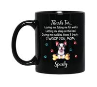 Tazas De Café Gracias Por Amarme Y Llevarme A Caminar Taza De Desayuno,Impresa,Personalizada,Tazas De Té Para Día De La Madre Mujer Cocina 330Ml