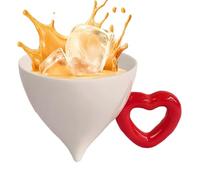 Tazas de café lindas para mujeres, 120 ml de cerámica reutilizable en forma de cono | Tazas divertidas pequeñas para bebidas, para mujeres, niñas, Navidad, cumpleaños, San Valentín, decoración del