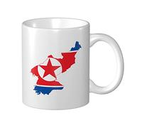 Tazas De Café Mapa De La Bandera De Corea Del Norte Tazza Di Latte Con Mango Mujeres Tazas De Té, Para Hogar, Deportista, Oficina, 330ml