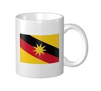 Tazas De Café Mapa De La Bandera De Sarawak Tazza Di Latte Con Mango Moderna Tazas Graciosas, Para Café, Deportista, Hogar, 330ml