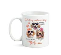 Tazas De Café Maravillosa Taza De Desayuno Adorable Lo Que Dicen Mis Clientes Perro Lindo Divertido Tazas De Té Para Día De La Madre Leche Cocina 330Ml