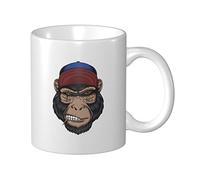 Tazas De Café Mono Sosteniendo Un Palillo De Dientes Tazza Di Latte Decorativas Con Mango Tazas De Té, Para Cumpleaños, Deportista, Hogar, 330ml