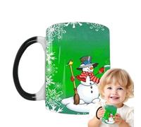 Tazas de café navideñas que cambian de calor, divertida taza mágica de leche, taza de café sensible al calor, tazas mágicas que cambian de color, divertida taza para beber para Navidad