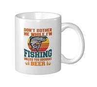 Tazas De Café No Me Molestes Mientras Estoy Pescando A Menos Que Hayas Traído Cerveza Tazza Di Latte Decorativas Mujeres Tazas De Té, Para Oficina, Café, Deportista, 330ml