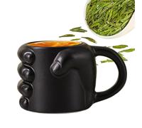 Tazas de café originales, tazas de café en forma de puño divertidas y originales - Vaso reutilizable para mujeres hombres en casa camping té leche con varios temas interinos
