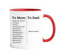 Tazas De Café Para Padres - Taza Divertida Para Padres, Tazas De Café Mamá A Mamá Papá | Taza De Café Estética, Vaso De Favor De Vacaciones Para El Día De La Madre, Uso En La Libia