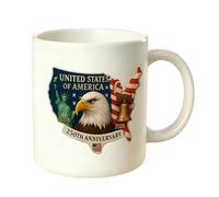Tazas de café patrióticas - 250 taza de recuerdo patriótica, taza de cerámica con bandera de Estados Unidos 1776 - 2026 | Para aficionados a la historia, hombres, mujeres, padres, abuelos, día