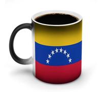 Tazas de café personalizadas que cambian de color con efecto frío y calor, tazas de cerámica premium con la bandera de Venezuela, divertidas tazas de té mágicas y de moda para uso diario, regalos par