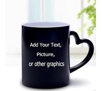 Tazas de café personalizadas, se pueden personalizar en tu estilo favorito, idea de regalo personalizada para cumpleaños, boda, aniversario y para otros momentos especiales (tipo B negro (cambia de