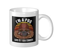 Tazas De Café Pug En Una Dona Tazza Di Latte Con Mango Moderna Tazas Para Bebidas Frías Y Calientes, Para Cocina, Cumpleaños, Oficina, 330ml