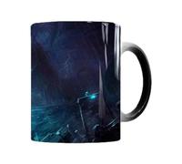 Tazas de café que cambian de calor, taza de cerámica El llamado de Cthulhu de 350 ml, taza que cambia de color mitología, novedad taza sensible al calor para Navidad, Halloween, regalo de cumpleaños