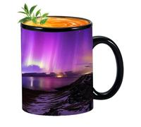 Tazas de café que cambian de color, taza de cerámica que cambia de calor con diseño de luces boreales, taza mágica que cambia de color para café, té, perfecta para niños, niñas, hombres, mujeres