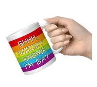 Tazas de Cafe regalos Originales para hombre cumpleaños Taza Desayuno Vaso Te Regalo Mejor Amigas Original Hombres Cumpleanos Divertidos Vasos Café con Leche Tazze Divertenti Nobody Knows I am Gay