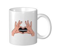 Tazas De Café Sosteniendo Una Bandera Plateada Delgada Con Forma De Corazón Tazza Di Latte Mujeres Con Mango Tazas De Desayuno, Para Deportista, Cocina, Bebidas Calientes, 330ml