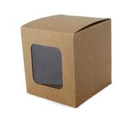 Tazas De Caja Embalaje Papel Kraft En Forma Cubo 20 Piezas