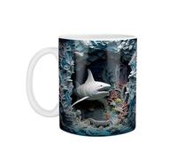 Tazas De Cerámica De 3D: Taza De Cabeza De Artesanal, Copa De Novedad Pintada De 11oz | Tema De Bebidas De Cerámica Océano Ceramic, Taza De Té De Leche De Café Divertida Para Los Amant