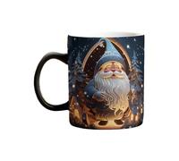 Tazas de cerámica de alta calidad que revela el patrón navideño cuando se calientan, aptas para lavavajillas, ideales para tés, chocolates calientes, tazas de cerámica de calor de Navidad