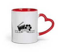 Tazas de cerámica de gres para café, té, películas de rodaje retro (11 oz/320 ml), perfectas para cocinas, restaurantes y cafeterías, una gran idea de regalo.