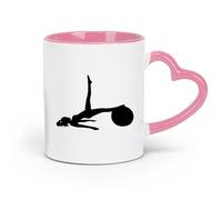 Tazas de cerámica de gres para café, té, silueta de yoga india (11 oz/320 ml), perfectas para cocinas, restaurantes y cafeterías, una gran idea para un regalo.