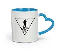 Tazas de cerámica duraderas Escalador de roca Alpinismo Escalador de montaña Extremo （11oz/320ml） Perfectas para cocinas, restaurantes y cafés, gran idea de regalo Azul