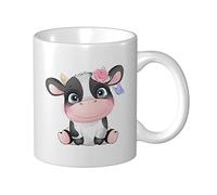 Tazas De Cerámica Linda Vaquita Tazza Di Latte Mujeres Decorativas Tazas De Té, Para Cumpleaños, Deportista, Bebidas Calientes, 330ml