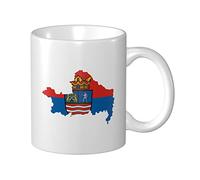 Tazas De Cerámica Mapa De La Bandera Del Condado De Gyå'R Moson Sopron Tazza Di Latte Mujeres Hombres Tazas De Té, Para Deportista, Café, Oficina, 330ml