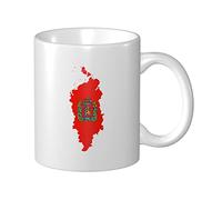 Tazas De Cerámica Mapa De La Bandera Del Krai De Krasnoyarsk Tazza Di Latte Mujeres Con Mango Tazas De Té, Para Cumpleaños, Deportista, Café, 330ml