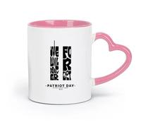 Tazas de cerámica para el hogar y la oficina 9.11 Memorial Day We Will Never Forget (11 oz/320 ml) Perfectas para cocinas, restaurantes y cafeterías, gran idea de regalo rosa