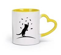 Tazas de cerámica para el hogar y la oficina, divertidas, con forma de gato, para el hogar, para niños (320 ml), perfectas para cocinas, restaurantes y cafeterías, una gran idea para regalar.