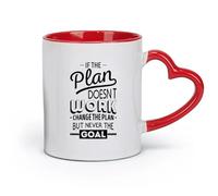 Tazas de cerámica para té, café y chocolate caliente que motivan a las empresas (11 oz/320 ml) Perfectas para cocinas, restaurantes y cafeterías, gran idea de regalo rojo