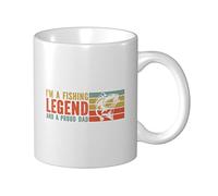 Tazas De Cerámica Soy Una Leyenda De La Pesca Y Un Padre Orgulloso Tazza Di Latte Moderna Decorativas Tazas Graciosas, Para Hogar, Café, Bebidas Calientes, 330ml