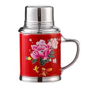 Tazas de cerámica, taza de agua de boda china con tapa, 460 ml, taza de té nostálgica, bebida vintage creativa para parejas, regalo de cumpleaños, decoración del hogar para hombres y mujeres