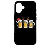 Tazas de Cerveza con Luces navideñas de Papá Noel Carcasa para iPhone 16