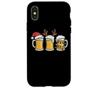 Tazas de Cerveza con Luces navideñas de Papá Noel Carcasa para iPhone X/XS