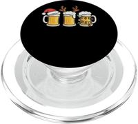 Tazas de Cerveza con Luces navideñas de Papá Noel PopSockets PopGrip para MagSafe