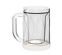 Tazas de cerveza para congelador,Tazas para congelador | Enfriador de cerveza transparente para frigorífico - Taza de café helada con capa intermedia transparente, tazas de hielo heladas de doble pare