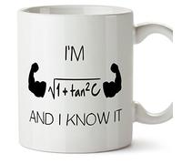 Tazas de desayuno original para regalar a matemáticos - Regalo para amantes de las matemáticas - I'm Seg C and I know it - Cerámica 350 ml