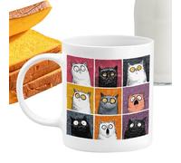 Tazas De Gato Para Mujeres, Decoración de Escritorio de Cerámica con Animales , Taza Graciosa De Animal Para Bebidas Frías Y Calientes, Para Agua Leche Regalo Niños Mujeres Hombres Fiesta Casa Oficina