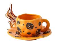 Tazas de Halloween para, tazas de consumo irregulares de 320 ml de cerámica con diseño spooky festivo, perfecto para café caliente, té o cacao, estudio apropiado, estudiantes, ense